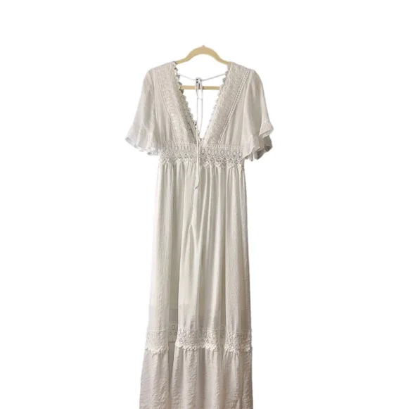 Wishlist Apparel White Maxi Dress Small - Picture 3 of 9
